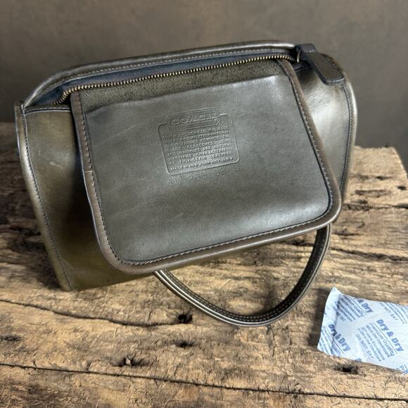 Vintage Coach Flannel Gray Madison Satchel Bag 9725 NYC Made In USA - Picture 9 of 14